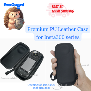 [SG] Insta360 X5 / X4 PU Leather Camera Protective Case Pouch - Selfie Stick Opening Compatible