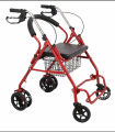 elderly leisure four-wheel shopping cart with chair walker Elderly walker trolley can push and sit shopping cart. 