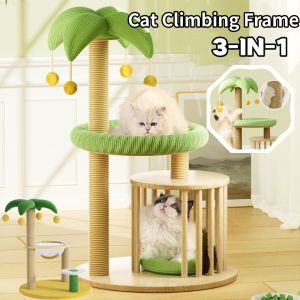 Cat Scratching Tree Climbing House Nest Cat Bed Play Sleep House Cat Nest Cat Toys Cat Tree House Cat Climbing Frame