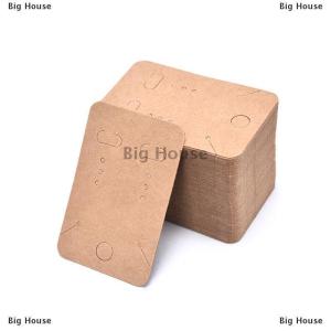 [COD] Big House 100Pcs Earrings Necklace Holder Display Cards Jewelry Display Kraft Cards Label
