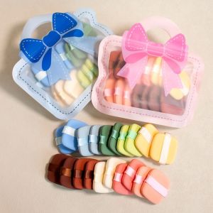 NBANLIKE 20pcs Hình vuông Bông phấn trang điểm đệm khí Mềm mại Hình giọt nước Bông phấn trang điểm hoạt hình Đầy màu sắc Thân thiện với nước Bông phấn trang điểm dạng đệm khí Quỹ