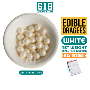 Edible Dragees Sprinkles Pearl White Confetti 25g 50g 100g
