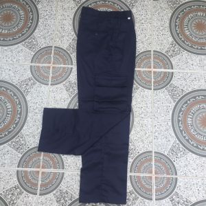 Quần bảo hộ lao động nam  quần lao động nam túi hộp màu xanh đen có dây thắt ống quần vải kaki 31