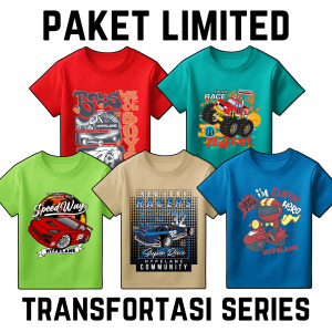 Paket Usaha Baju Kaos Setelan Anak Laki Laki Distro Karakter Transfortasi Hemat Umur 1 - 10 Tahun