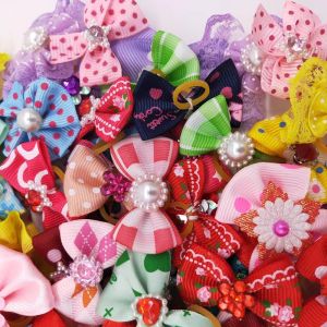 [HACIKO PETSHOP] Dog hair clip ribbon pita lucu  Dog Hair Bow / Cat Hair Bow/Busur jepit rambut anjing dan kucing/Aksesoris Rambut Anjing / Aksesoris Rambut Kucing aksesoris rambut hewan peliharaan