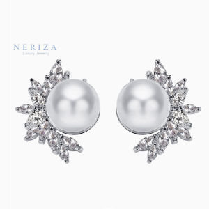 Neriza Jewelry/ ต่างหูระย้า เพชรสังเคราะห์เกรดพรีเมี่ยมประกายเทียบเท่าเพชรแท้ NE006
