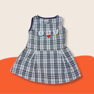 Đầm bé gái sát nách LazaKids - Váy bé gái caro xinh xắn cho bé từ 22-38 kí Hebikids
