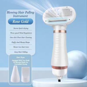 【🔥SG】2-in-1 Pet Hair Dryer Brush Fast-Drying Blower & Grooming Comb with Water Ion Technology for Home Use