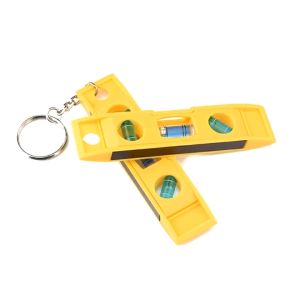 2Pcs Strong Magnetic Bubble Level with Keychain High Precision Horizontal Measuring Tools