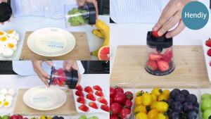 Fruit Slicer Cup Strawberry Slicer Grape Cutter Cup Fruit Slicers Stainless Steel Egg Slicers Strawberry Cutter Kitchen Gadgets Speed Cutters for Banana Grape Egg