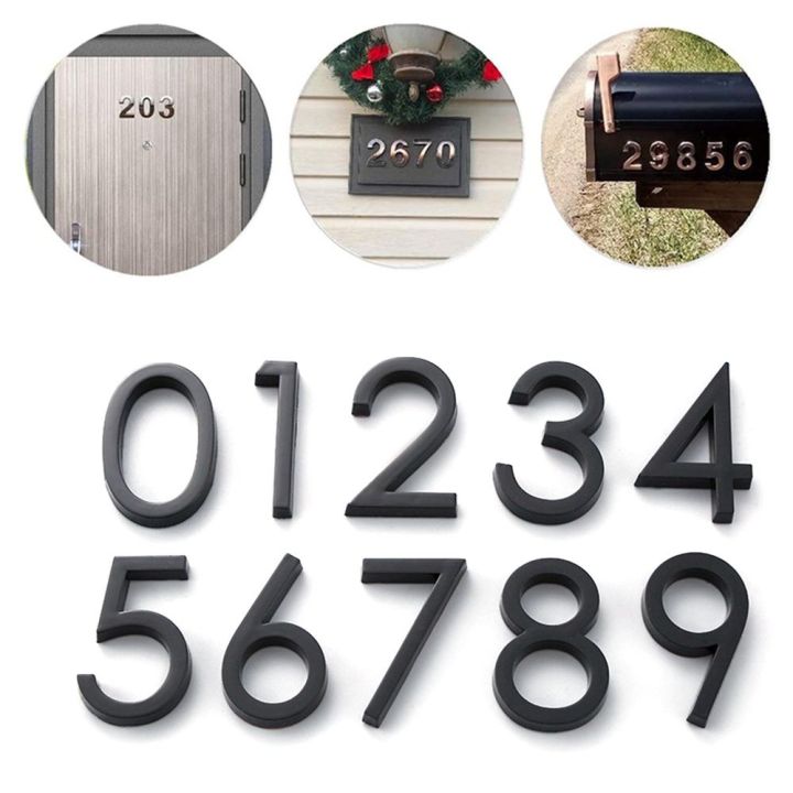 FDYRU 3D Self Adhesive Home Office Room Door Address Numeral Gate ...