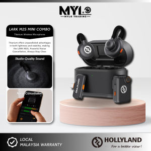 (READY STOCK) - Hollyland Lark M2S Combo | Lark M1 - Wireless Microphone | 300m Range | Powerful Noise Cancellation