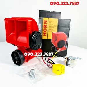 Bộ còi hơi điện lắp xe máy ô tô 12v nhỏ gọn âm siêu lớn.( kèm Rơ le). Loại tốt