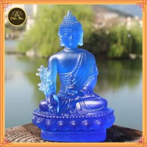 Tượng phật dược sư lưu ly cao 19.5cm