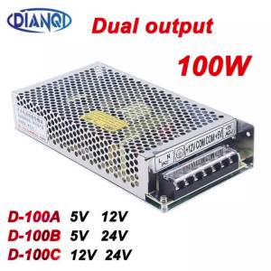 Dual output Switch power supply D-100A 5V 12V ac dc power suply D-100B 5V 24V ac dc converter D-100C 12V 24V