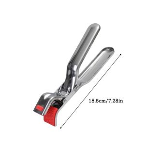 Stainless Steel Anti-Scald Clip Multi-Functional Silicone Non-Slip Bowl Clamp For Frying Pans Air Fryer Kitchen Tools