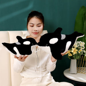 JOJO CASTLE Simulation Killer Whale Plush Toys 30/40cm Stuffed Orcinus Orca Fish Doll Cute Shark Cartoon Soft Sleep Pillow Kids Girls Baby Gift