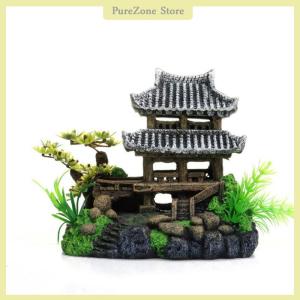 [PureZone] Simulation Decoration Fish Tank Ornament Ornament Resin Aquarium Ornament Fish Tank Landscape House Model Aquarium Ornament