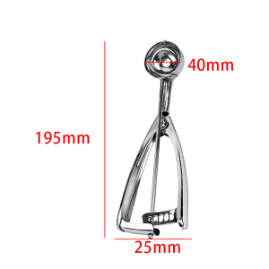 3.7/4cm NEW Ice Cream Scoop 304 Stainless Steel Ice Cream Ball Spoon Meat Fruit Digging Ball Scoop