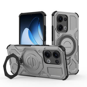 Shockproof Armor Protection Phone Case For Oppo Reno 13 Pro 5G Car Magnetic Holder Back Cover for Reno13 Reno13pro Funda