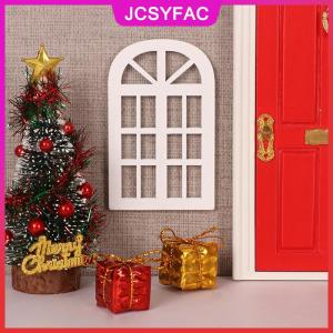 JCSYFAC 1 12 Dollhouse mini cửa sổ bằng gỗ khung mô hình Dollhouse đồ nội thất trang trí búp bê nhà Micro cảnh Xây Dựng Đạo cụ