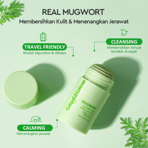 [BPOM] GLAD2GLOW Mugwort Centella Salicylic Acid Clay Mask Stick | Jar Calming Reduce Acne Refine Pores 25g