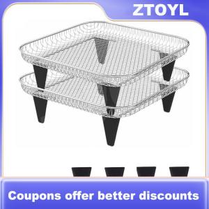 【ZTOYL】 4 6 8Pcs Dewatering Rack Buffer Pad Air Fryer Silicone Feet Steam Protector For Dehydrator Racks Tabs Silica Gel Tray Bumpers