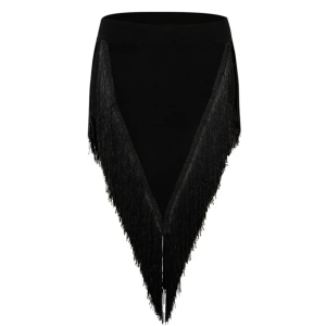 Chân váy ngắn dành cho người lớn phụ nữ khiêu vũ Rumba Samba đào tạo váy Latin tiêu chuẩn quốc gia trang phục khiêu vũ tam giác tua bán thân