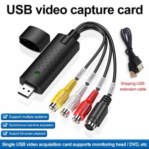 USB Video Capture Card Easy Cap VHS VCR Mini DV Hi8 DVD to Digital Converter RCA/S-video to USB 2.0 Audio Video Record Capture