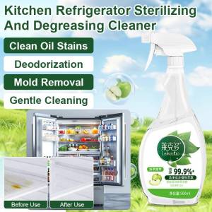 【Kills 99% of bacteria】 Refrigerator and kitchen sterilization and deodorization spray Grease cleaning refrigerator Household cleaning spray  Kitchen deodorizer