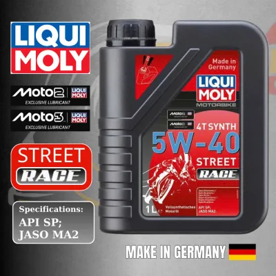 Nhớt Cao Cấp 4T 5W40 Street Race LIQUI MOLY 1 Lít chuyên dụng cho Moto2 Moto3 chính hãng