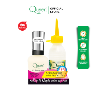Sơn Móng Tay Siêu Dưỡng Trắng Móng Mỹ Phẩm Quyên Chính Hãng QDD301 Chống Tia UV 16ml - TẶNG NƯỚC RỬA MÓNG TAY
