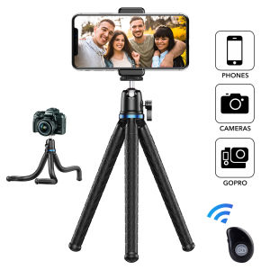 APEXEL JJ10 Tripod for Phone Octopus Flexible Tripod For Phone SLR DSLR Camera Tripod Phone Holder Clip Stand 360 Rotation Shoot2026