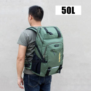 50L 80L Camping Hiking Backpack Men Outdoor Sports Backpacks Large Capacity Waterproof Oxford Bag Tactical Traveling Rucksack XA935WA