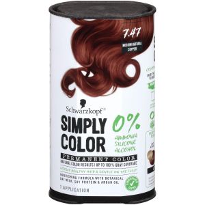 Simply Color Permanent Hair Color 7.47 Medium Natural Copper