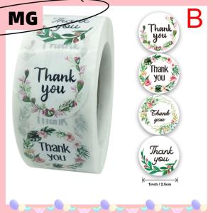 【Magical House】[New HOT FASHION] Flower Thank You Stickers Labels Gift Packaging Stickers Birthday Party Wedding