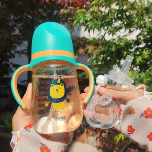 1 ถ้วย 3 ใช้ ขวดนมเด็กนาโนซิลเวอร์คอกว้าง 300 มล. ขวดนม BPA ฟรี