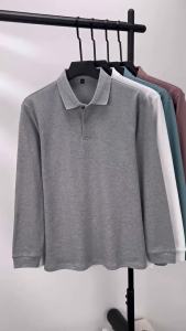Cotton Men Polo ShirtAutumn Leisure Long Sleeve Breathable Lapels T-Shirt 16 Colors Perfect For Golf And Sports