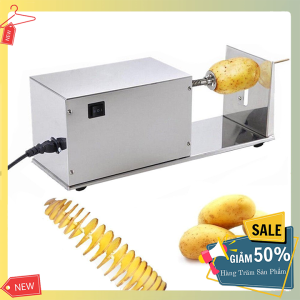 Máy gọt khoai tây lốc xoáy cắt củ hình lốc xoáy chạy điện