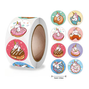 (Super Fan) 500pcs/roll Beautiful Unicorn Reward Stickers for Students Teachers Encouragement Sticker for Kids Motivational Stickers with Cute Animals