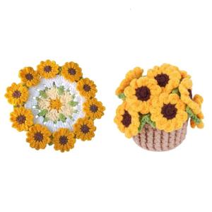 Độc đáo trang trí Coaster handmade len Thảm trải bàn chịu nhiệt cho ly cà phê món quà kỳ nghỉ