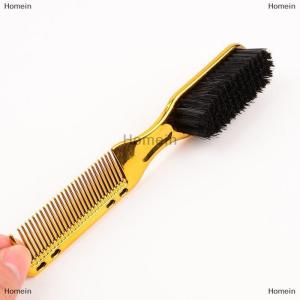 [COD] Homein 1PC Double-sided Comb Brush Small Beard Styling Brush Professional Shave Brush