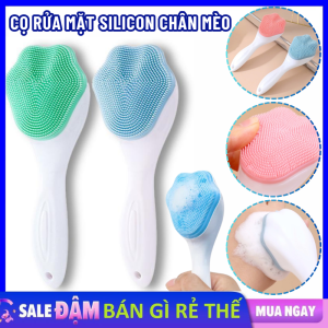 Cọ Rửa Mặt Silicon Hình Chân Mèo ẩy Tế Bào Chết Loại Bỏ Mụn Đầu Đen Tiện Dụng - Bàn Chải Massage Mặt Làm Sạch Lỗ Chân Lông Miếng Cọ Rửa Mặt Silicon Cao Cấp