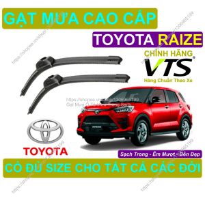 Gạt Mưa Silicon Kính Lái Toyota Raize Cặp Gạt M.ưa Kính Lái Toyota Raize Có Đủ S.ize Cho Các Đời Xe Toyota Raize