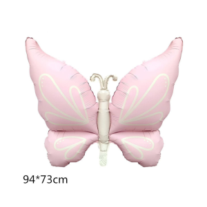 NUBE Matte Butterfly Shape Balloons Baby Shower Large Floatable Balloon Ins Cartoon Aluminum Film Balloon Birthday Party Decoration