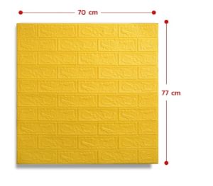70cmX77CM Wallpaper Dinding Foam Plafon Dekorasi Kamar Tidur Rumah Anti Air Dan Debu Motif Timbul Bata 3D Wall Sticker Warna Bintang Pink Kartun Gambar Wallpaper