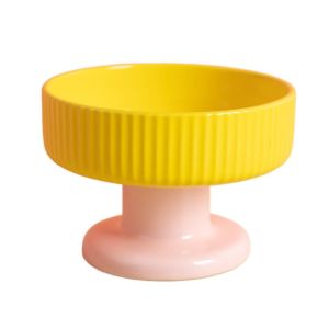 OUTOPEN Ceramic Cat Bowl Creative Cute Pet High Footed Cup Bowl Pet Supplies Anti Tipping Pet Drinking Feeder Neck Protection