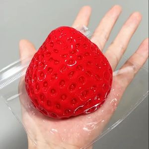 FORNICALMORE Đồ chơi bóp dẻo hình dâu tây lấp lánh cảm giác mềm mịn giúp giảm căng thẳng và giải trí