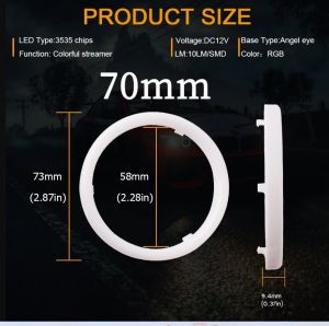 HIGH QUALITY 2PCS Angel Eye Symphonic RGB Halo Ring Car Led Fog Light Motorcycle Daytime Running Light DRL Headlight App + Control