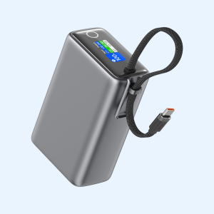 (CCC) AIRDROPTECH 25000mAh 100W PD Powerbank Fast Charging Digital Display Built-in Type-C Cable Power Bank